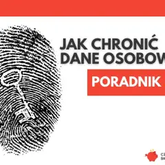 Odcisk palca z kluczem symbolizuje ochronę danych osobowych. Poradnik "Jak chronić dane osobowe?".