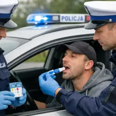 Policja przeprowadza test na narkotyki. Kierowca poddaje się badaniu śliny. Ile się czeka na wyniki badań krwi na narkotyki policja?