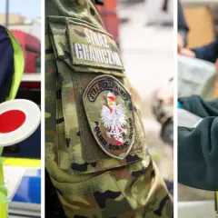 Policjantka, funkcjonariusz Straży Granicznej i pracownik Służby Celno-Skarbowej. Różne służby mundurowe dbają o nasze bezpieczeństwo.