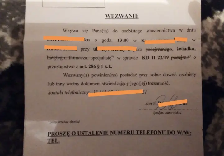 Wezwanie na policję - oficjalny wzór i wymagane elementy dokumentu 2025
