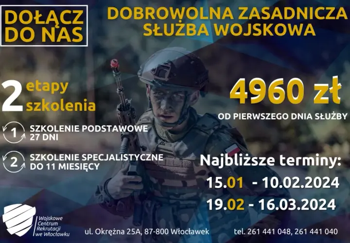 Ile godzin pracy w dobrowolnej zasadniczej służbie wojskowej?