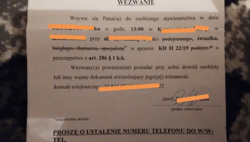 Wezwanie na policję - oficjalny wzór i wymagane elementy dokumentu 2025