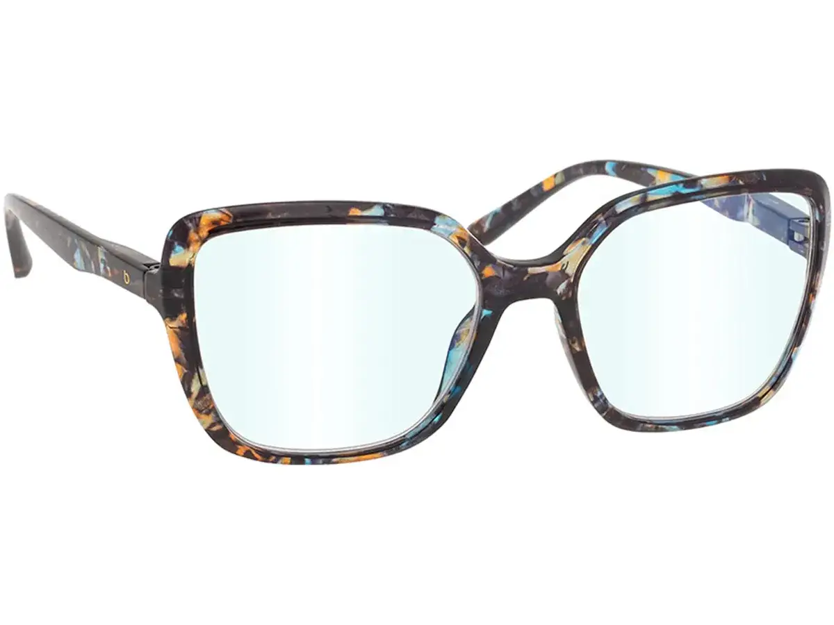 Eleganckie okulary w wielobarwnych oprawkach. Idealne do pracy przy komputerze, z myślą o refundacji okularów przez pracodawcę.