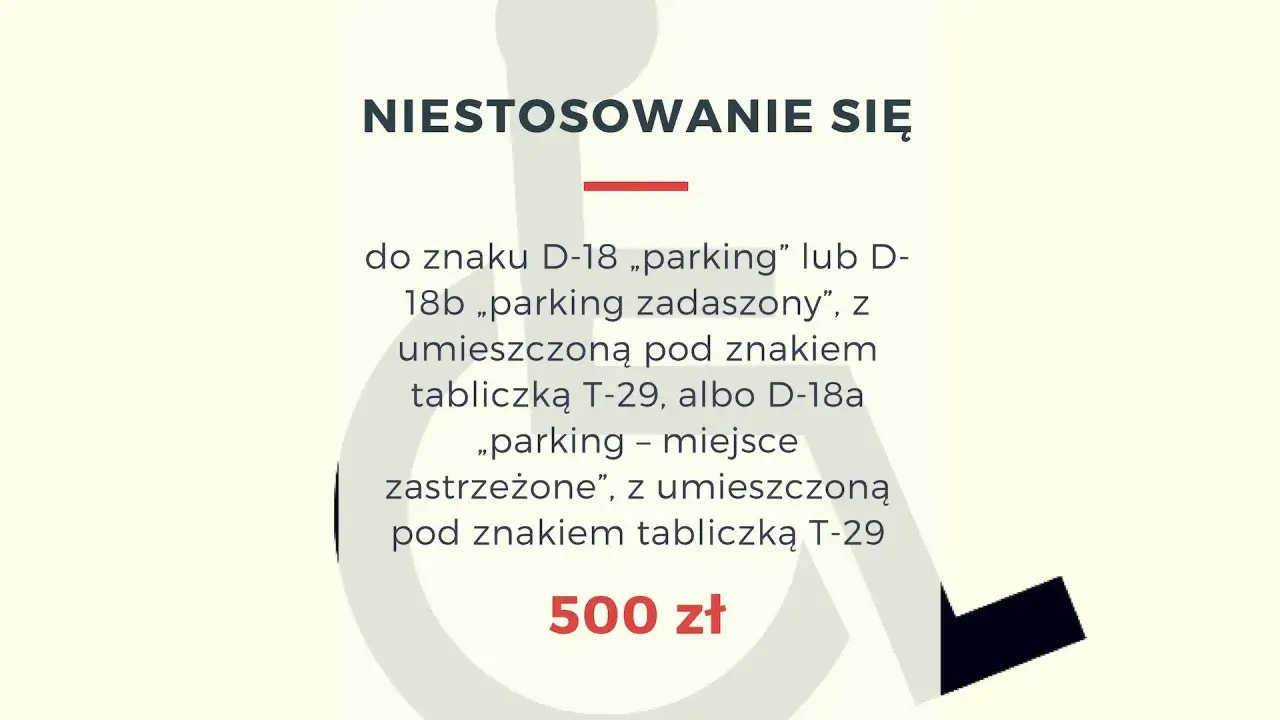 Niestosowanie się do znaku D-18 